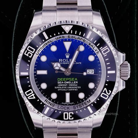 rolex deepsea d-blue ss 44mm 116660 swisstime|rolex deepsea dive watch.